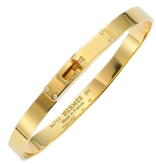 Hermes Jewelry | Hermès é Clic H Enamel Gold Plated Hardware Gm Bracelet, Marron Glac, (Size 7.5"L x 1"W x 1"H), New | Tradesy