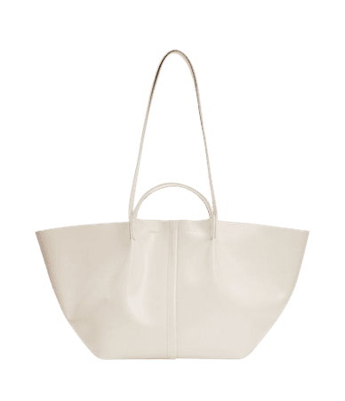 ALLSAINTS US: Womens Odette Leather East West Tote Bag (denim_grey)