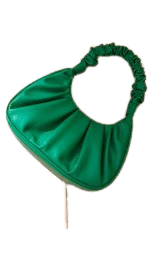 Green Extreme Ruched Bag | PLT
