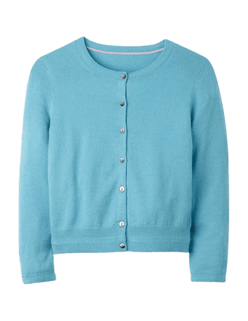 Cashmere Crop Cardigan - Lomond Blue | Boden US