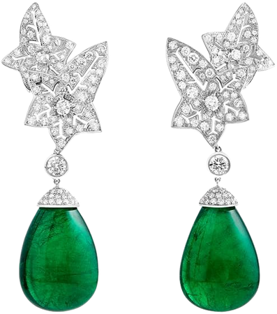 Boucheron, Lierre de Paris earrings with Zambia emerald