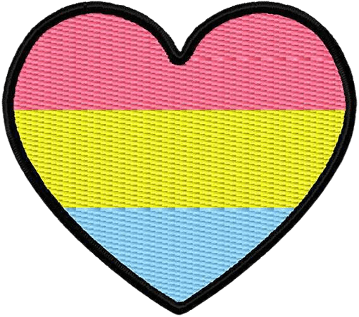 Amazon.com: Pansexual Pan Pride Flag Heart Iron On Applique Patch - Hot Pink, Yellow, Light Blue, Black - 2.25" x 2" Heart - MADE IN THE USA - Gift wrap available!: Arts, Crafts & Sewing