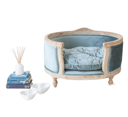 Blue Velvet Dog Bed - Bing images