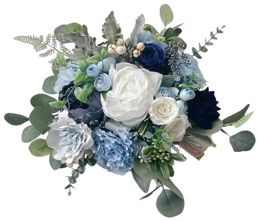 Wedding bouquet, Dusty Blue Bouquet, Bridal Bouquet, Blue Wedding Bouquet, Navy bouquet, Eucalyptus Bouquet