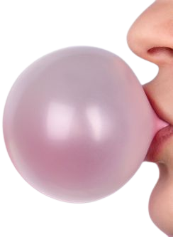 blowing bubblegum