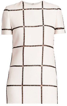 Shop Valentino Semi-Sheer Bead-Embroidered Minidress | Saks Fifth Avenue