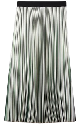 Reiss Saige Pleated Striped Midi Skirt | REISS USA