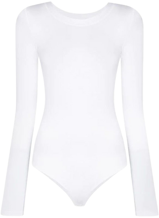 white long sleeve bodysuit