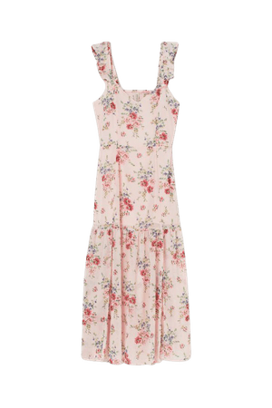 Vestido de chifón - Rosa claro/Floreado - Ladies | H&M MX