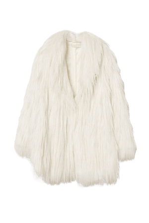 Faux Fur Jacket - White - Ladies | H&M US