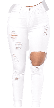 fashion nova: glistening jeans- white