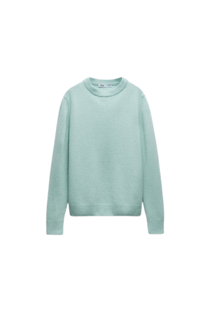 CASHMERE AND WOOL BLEND KNIT SWEATER - Sea green | ZARA United States