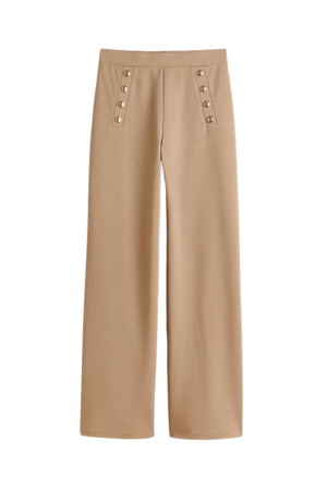 Button-front Pants - Beige - Ladies | H&M US