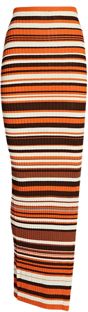 Aya Muse Alapataco Striped Rib Knit Maxi Skirt | INTERMIX®