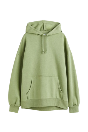 Oversized Hoodie - Khaki green - Ladies | H&M US