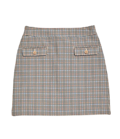 Petite Checked Pocket Shift Skirt