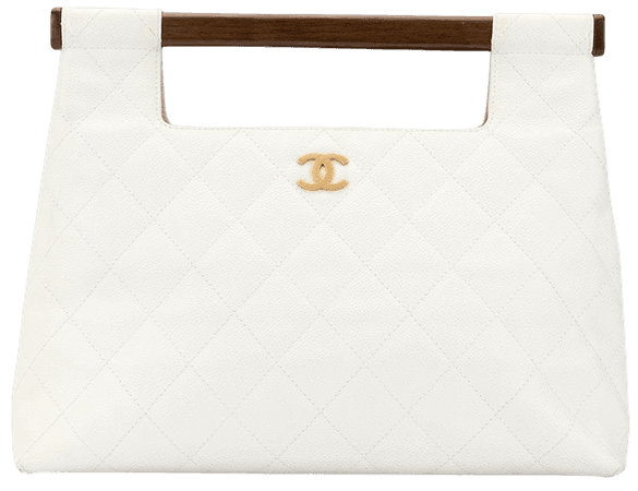 Chanel Pre-Owned Quilted Wooden Handle Hand Bag Vintage | Farfetch.com