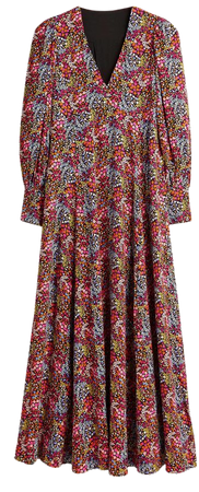 V-Neck Empire Maxi Dress - Multi, Ditsy Garden | Boden US