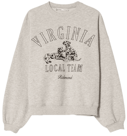 Oversize printed sweatshirt - New - Woman | Bershka