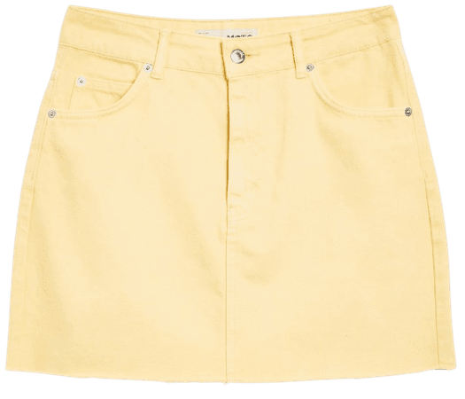 pastel yellow skirt