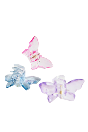 Crystal Butterfly Claw Clip Set | Urban Outfitters