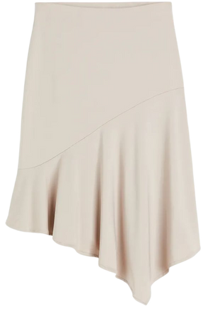Asymmetric Jersey Skirt - Taupe - Ladies | H&M US