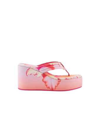 Flower print wedge sandals - All Shoes | Maje