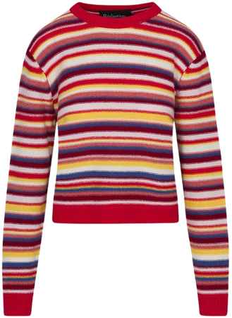 The Ani Sweater | Red Striped Cashmere Wool Knit Jumper | Réalisation Par