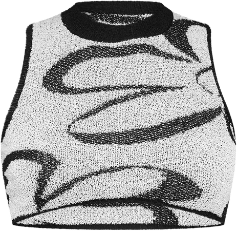 Monochrome Towel Knit Flower Detail Racer Crop Top | PrettyLittleThing USA