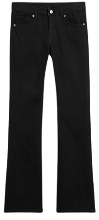 Low waist flared leg jeans - Black - Monki WW