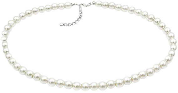 Amazon.com: Gionforsy White Pearl Necklace Womens Pearl Strand Necklace Pearl choker Necklace for wedding (8mm) : Clothing, Shoes & Jewelry