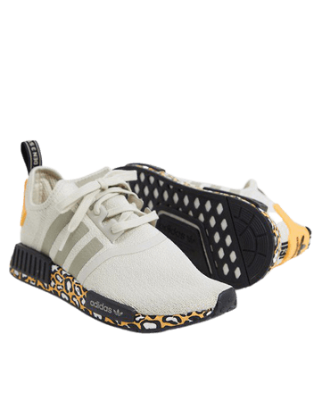 adidas Originals NMD_R1 sneakers in beige with animal print sole | ASOS