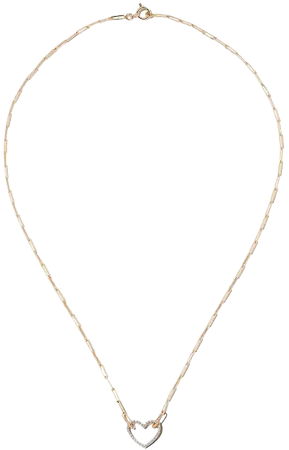Yvonne Léon 18kt Yellow Gold diamond-heart Necklace - Farfetch
