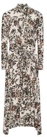Bobby Neutral Floral Printed Midi Dress – REISS