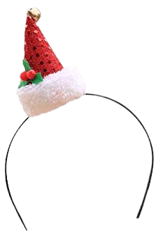 Flexmus 1 Pack Christmas Headband for Christmas Holiday Party, Christmas Reindeer Antler Hair Accessories Headbands for Women Girls Kids, Xmas Women Costume Headwear Santa Hat, Mini Santa Hat: Amazon.ca: Home & Kitchen