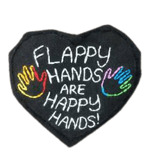 Autistic Pride Patch: Flappy Hands Are Happy Hands. Flapping, Stimming. Positivity. Made to order. H