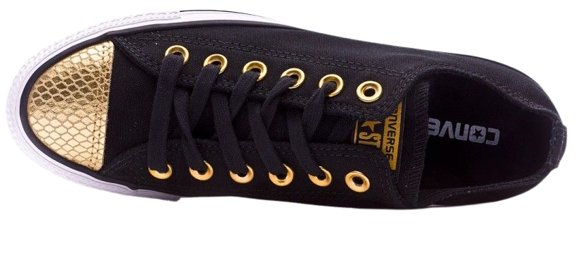 black and gold converse