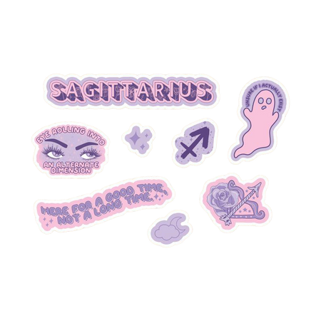 Funny Sagittarius Vinyl Sticker Set | Etsy