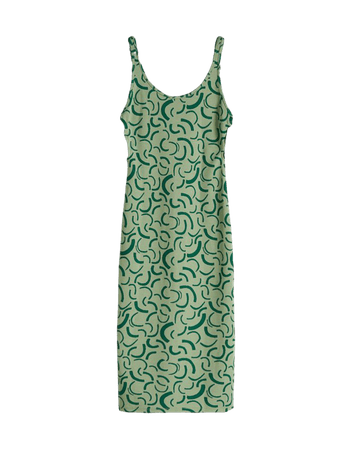 Jacquard halter midi dress with side rings - Dresses - Woman | Bershka