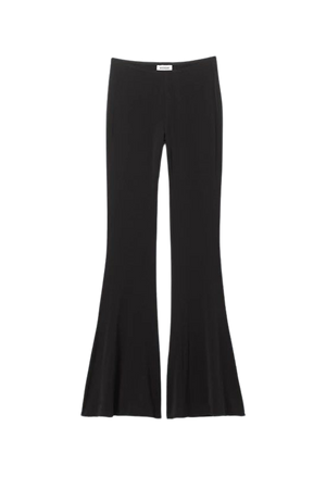 Mina Flared Jersey Trousers - Black - Weekday WW