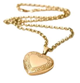 vintage gold heart locket necklace