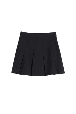 Pleated Twill Skirt - Black - Ladies | H&M US