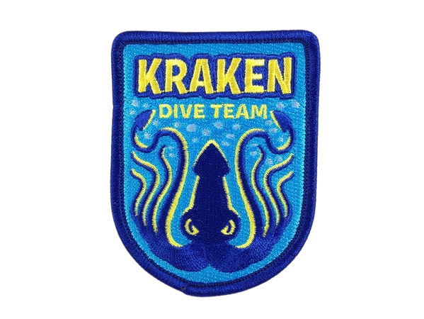 Kraken Dive Team embroidered patch | cryptozoology paranormal monster military badge squid water ocean scuba snorkel