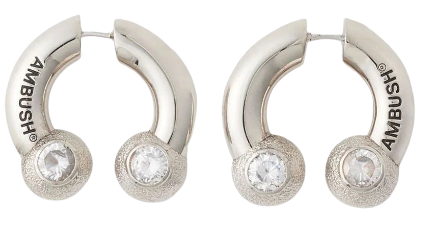 AMBUSH Small Barbell Earrings - Farfetch