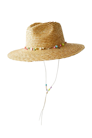 Ashlee Beaded Straw Panama Hat | Urban Outfitters