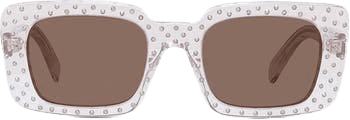 CELINE 51mm Studded Rectangle Sunglasses | Nordstrom