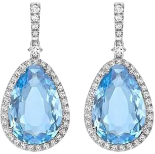 Candy Blue Topaz and Diamond Earrings - Kiki McDonough Jewellery - Sloane Square London | Kiki McDonough : Kiki McDonough Jewellery – Sloane Square London | Kiki McDonough