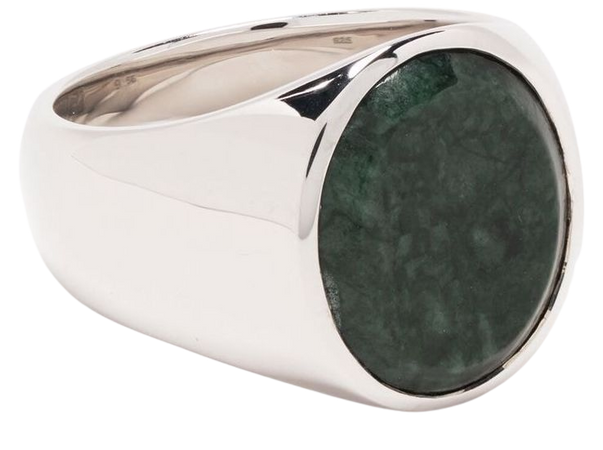Tom Wood Oval Green Marble Ring - Farfetch