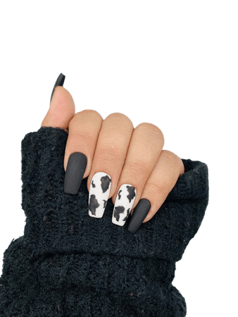 Cow Print Nails