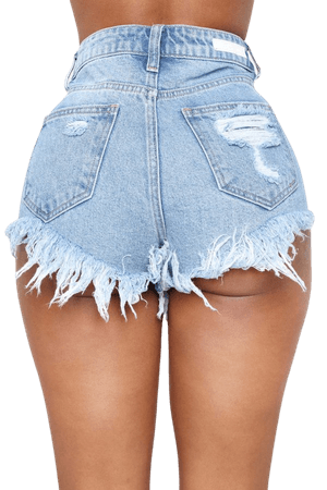 Heartbreaker Distressed Denim Shorts - Medium Blue Wash – Fashion Nova